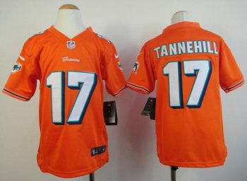 Kids Nike Miami Dolphins 17# Ryan Tannehill Orange Nike NFL Jerseys Cheap