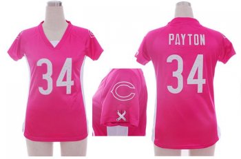 Cheap Women Nike Chicago Bears 34 Walter Payton Pink Womens Draft Him II Top Jerseys