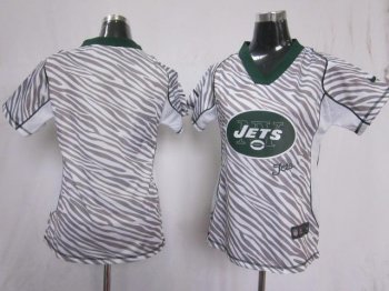 Cheap Women Nike New York Jets Blank FEM FAN Zebra Nike NFL Jerseys