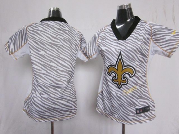 Cheap Women Nike New Orleans Saints Blank FEM FAN Zebra Nike NFL Jerseys