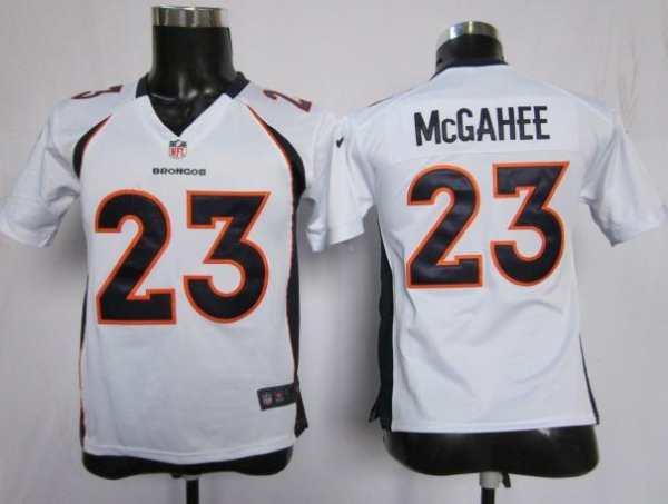 Kids Nike Denver Broncos 23 Willis McGahee White NFL Jerseys Cheap