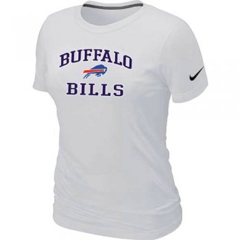 Cheap Women Buffalo Bills Heart & Soul White T-Shirt