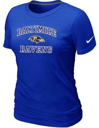 Cheap Women Baltimore Ravens Heart & Soul Blue T-Shirt