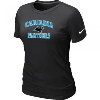 Cheap Women Carolina Panthers Heart & Soul Black T-Shirt