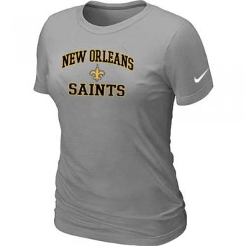 Cheap Women New Orleans Sains Heart & Soul L.Grey T-Shirt