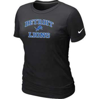 Cheap Women Detroit Lions Heart & Soul Black T-Shirt