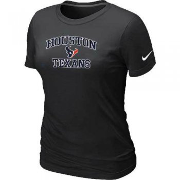 Cheap Women Houston Texans Heart & Soul Black T-Shirt