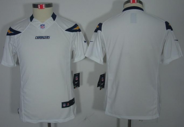 Kids Nike San Diego Chargers Blank White Game LIMITED NFL Jerseys Cheap