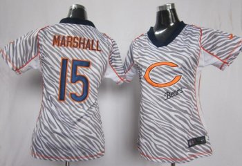 Cheap Women Nike Chicago Bears #15 Brandon Marshall FEM FAN Zebra Nike NFL Jerseys