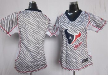 Cheap Womens Nike Houston Texans Blank FEM FAN Zebra Nike NFL Jerseys