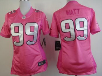 Cheap Women Nike Houston Texans 99# J.J. Watt Pink Love's NFL Jerseys