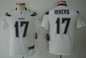 Kids Nike San Diego Chargers 17# Philip Rivers White Game LIMITED NFL Jerseys Cheap