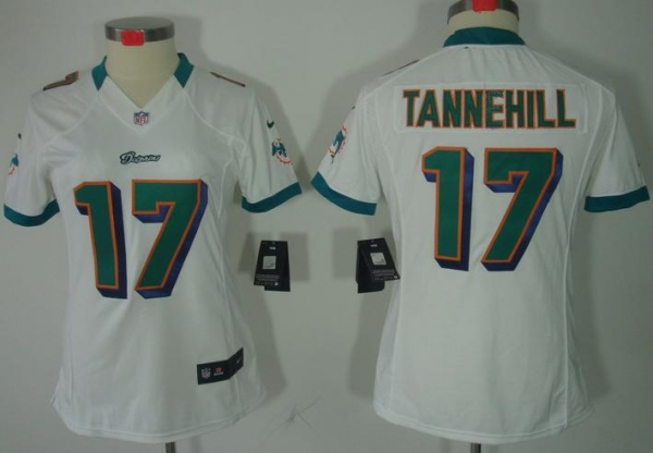 Cheap Women Nike Miami Dolphins 17# Ryan Tannehill White Game LIMITED NFL Jerseys