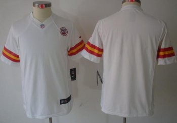 Kids Nike Kansas City Chiefs Blank White Game LIMITED NFL Jerseys Cheap