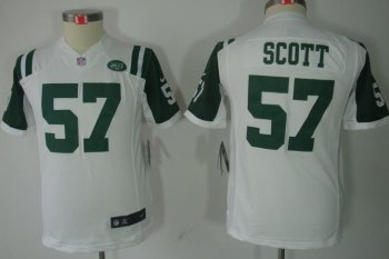 Kids Nike New York Jets 57# Bart Scott White Game LIMITED NFL Jerseys Cheap