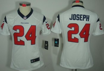 Cheap Women Nike Houston Texans 24 Johnathan Joseph White NFL Jerseys