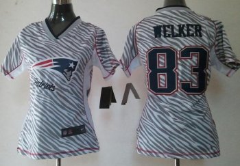 Cheap Women Nike New England Patriots 83 Wes Welker FEM FAN Zebra Nike NFL Jerseys