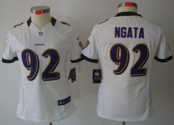 Cheap Women Nike Baltimore Ravens #92 Haloti Ngata White Game LIMITED NFL Jerseys