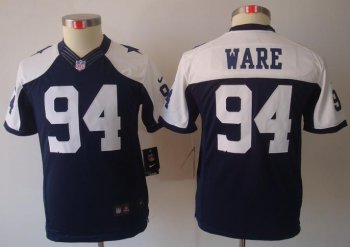 Kids Nike Dallas Cowboys #94 DeMarcus Ware Blue Thankgivings Game LIMITED NFL Jerseys Cheap