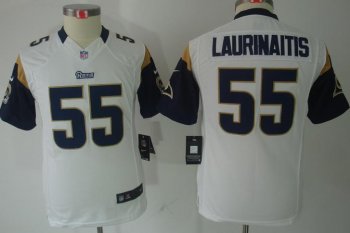 Kids Nike St.Louis Rams 55# James Laurinaitis White Game LIMITED NFL Jerseys Cheap