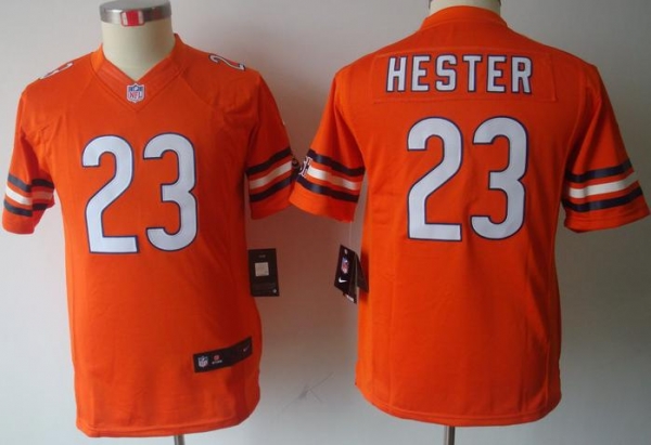 Kids Nike Chicago Bears 23 Devin Hester Orange Game LIMITED NFL Jerseys Cheap