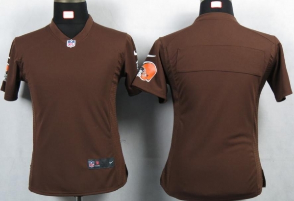 Cheap Women Nike Cleveland Browns Blank Brown Portrait Fashion Game Jerseys