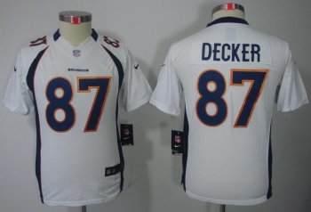 Kids Nike Denver Broncos 87# Eric Decker White Game LIMITED NFL Jerseys Cheap