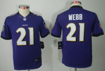 Kids Nike Baltimore Ravens #21 Lardarius Webb Purple Game LIMITED NFL Jerseys Cheap