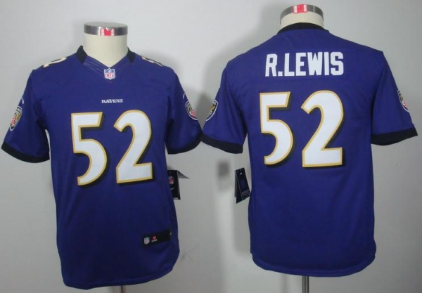 Kids Nike Baltimore Ravens 52 Ray Lewis Purple Game LIMITED NFL Jerseys Cheap