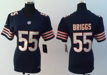 Cheap Women Nike Chicago Bears #55 Lance Briggs Blue NFL Jerseys