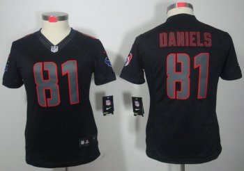 Cheap Women Nike Houston Texans #81 Owen Daniels Black Impact Game LIMITED NFL Jerseys