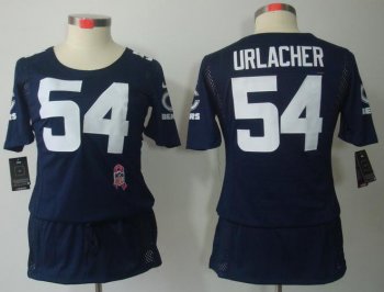 Cheap Women Nike Chicago Bears 54 Brian Urlacher Blue Breast Cancer Awareness NFL Jersey