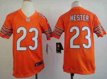 Kids Nike Chicago Bears 23 Devin Hester Orange NFL Jerseys Cheap