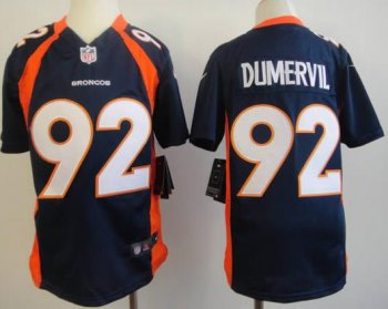 Kids Nike Denver Broncos 92# Elvis Dumervil Blue NFL Jerseys Cheap