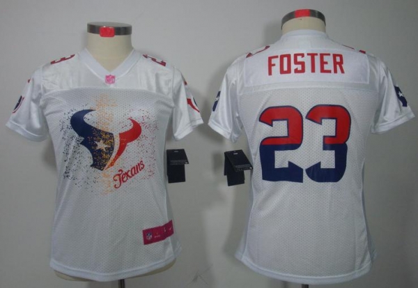 Cheap Women Nike Houston Texans #23 Arian Foster White FEM FAN Elite NFL Jersey