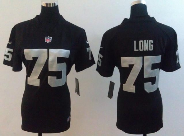 Cheap Women Nike Oakland Raiders 75 Howie Long Black NFL Jerseys