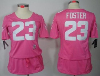 Cheap Women Nike Houston Texans 23# Arian Foster Pink Breast Cancer Awareness NFL Jersey