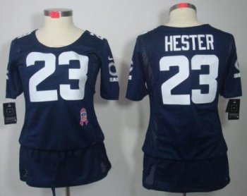 Cheap Women Nike Chicago Bears 23 Devin Hester Blue Breast Cancer Awareness NFL Jersey