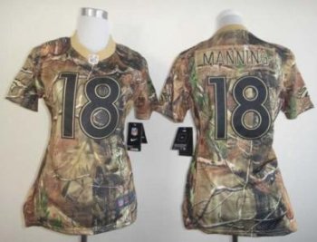 Cheap Women Nike Denver Broncos 18# Peyton Manning Camo Realtree NFL Jersey