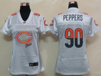 Cheap Women Nike Chicago Bears 90 Julius Peppers White Women's FEM FAN Jersey