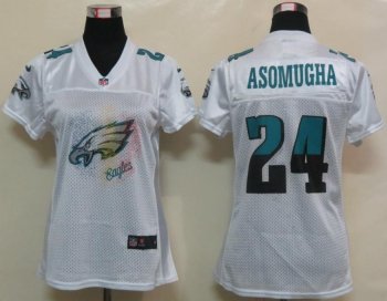 Cheap Women Nike Philadelphia Eagles #24 Nnamdi Asomugha White Women's FEM FAN Jersey