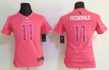 Cheap Women Nike Arizona Cardinals11# Larry Fitzgerald Pink NFL Jersey