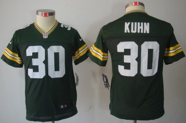 Kids Nike Green Bay Packers 30# John Kuhn Green Game LIMITED NFL Jerseys Cheap