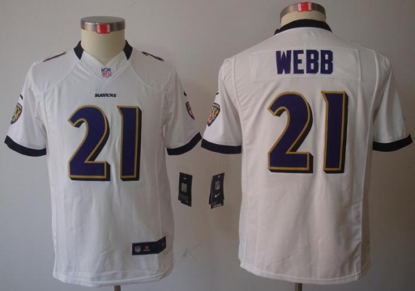 Kids Nike Baltimore Ravens #21 Lardarius Webb White Game LIMITED NFL Jerseys Cheap