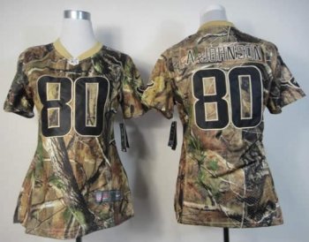 Cheap Women Nike Houston Texans #80 Andre Johnson Camo Realtree NFL Jersey