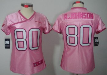 Cheap Women Nike Houston Texans #80 Andre Johnson Pink Love NFL Jerseys