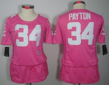 Cheap Women Nike Chicago Bears 34 Walter Payton Pink Breast Cancer Awareness NFL Jersey