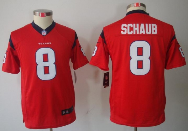 Kids Nike Houston Texans 8 Matt Schaub Red NFL Jerseys Cheap