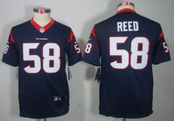 Kids Nike Houston Texans #58 Brooks Reed Blue NFL Jerseys Cheap