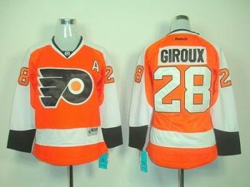 Cheap Women Philadelphia Flyers 28 CLAUDE GIROUX Orange NHL Jerseys